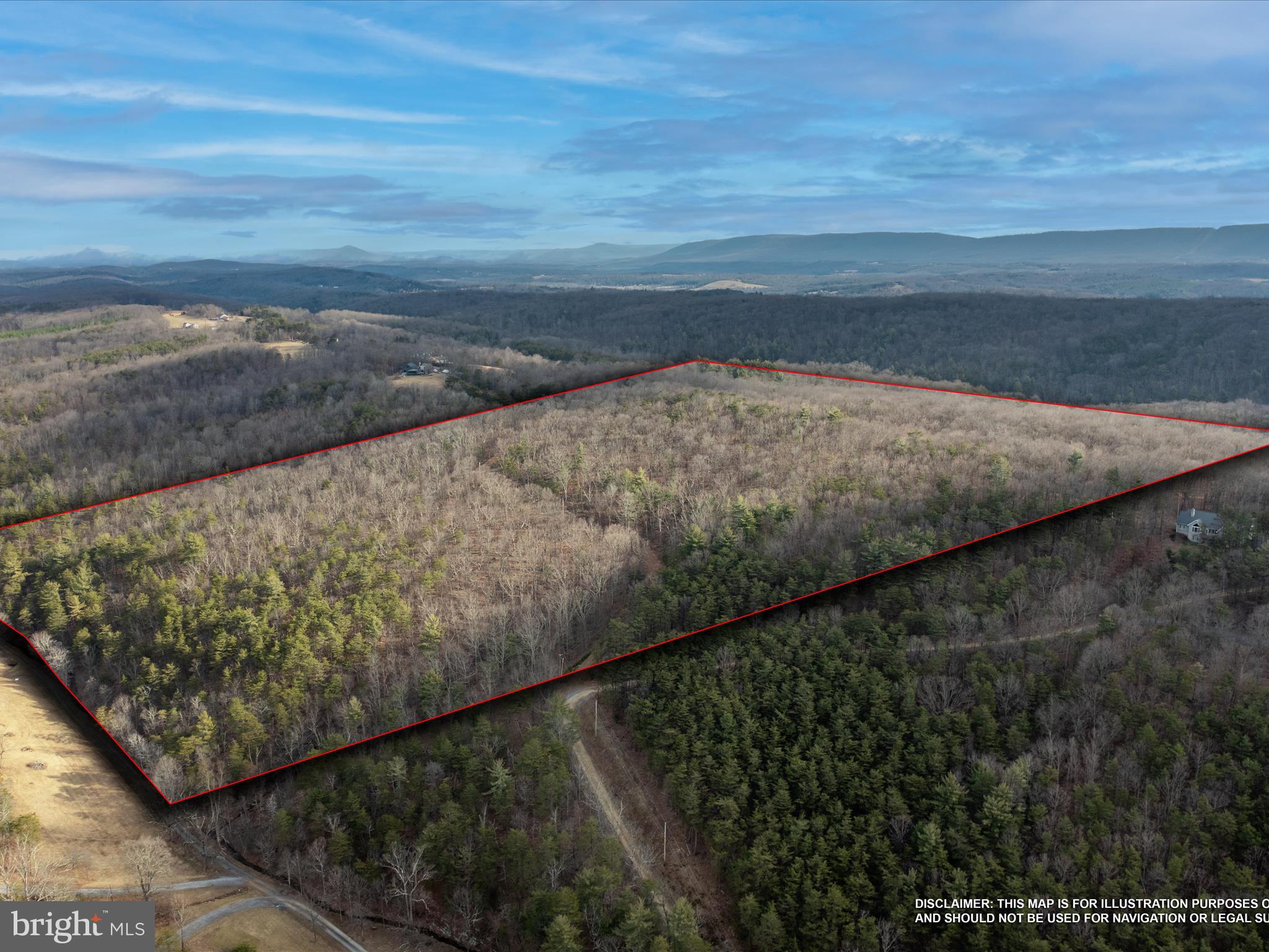 153 Hawk Ridge Trail Berkeley Springs, WV 25411 - Photo 23 of 24 Ariel View with approximate property lines