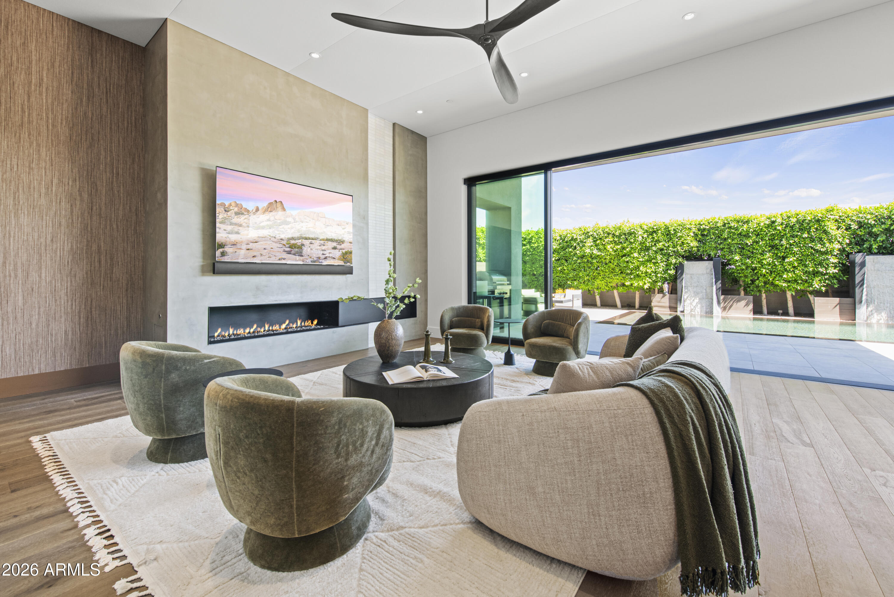 6982 East Joshua Tree Lane Paradise Valley, AZ 85253 - Photo 12 of 34 Great Room and Rear Yard