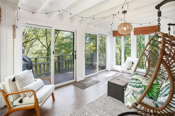 a very nice looking room with a large window