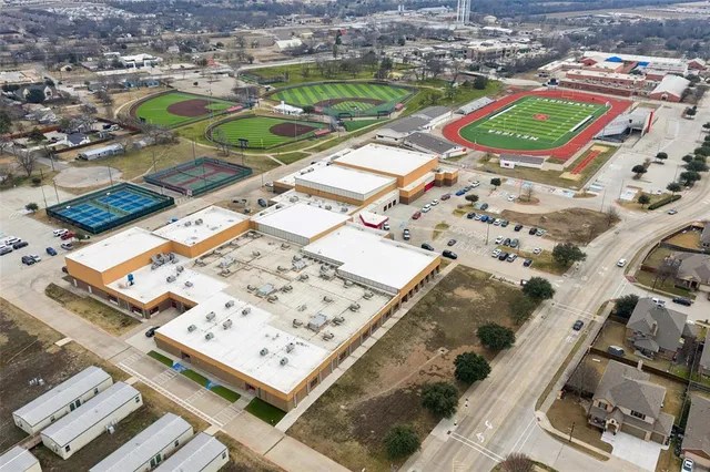 an aerial view of a city