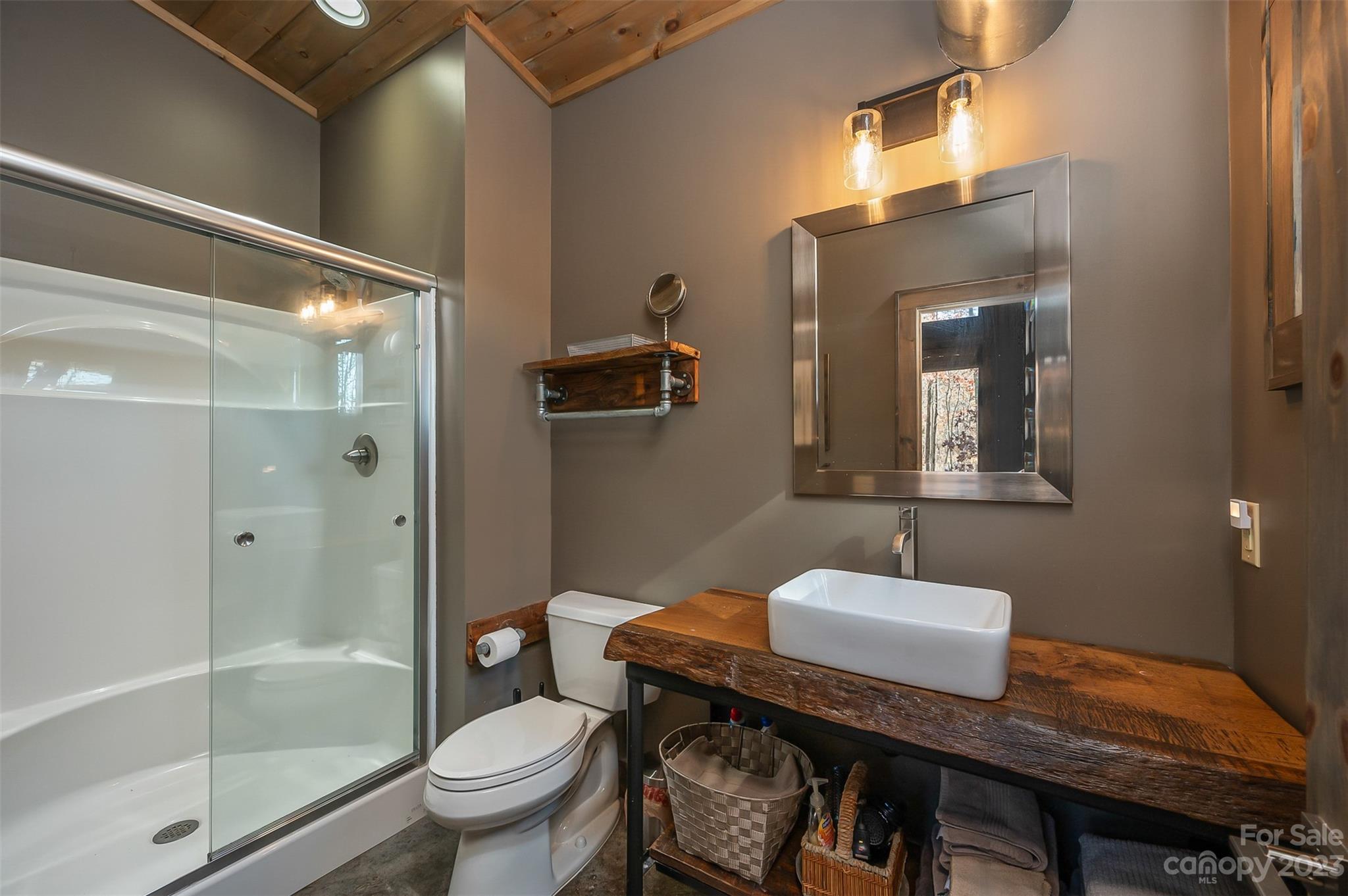141 Herbert Page Road Tryon, NC 28782 - Photo 21 of 32 a bathroom with a sink toilet and shower