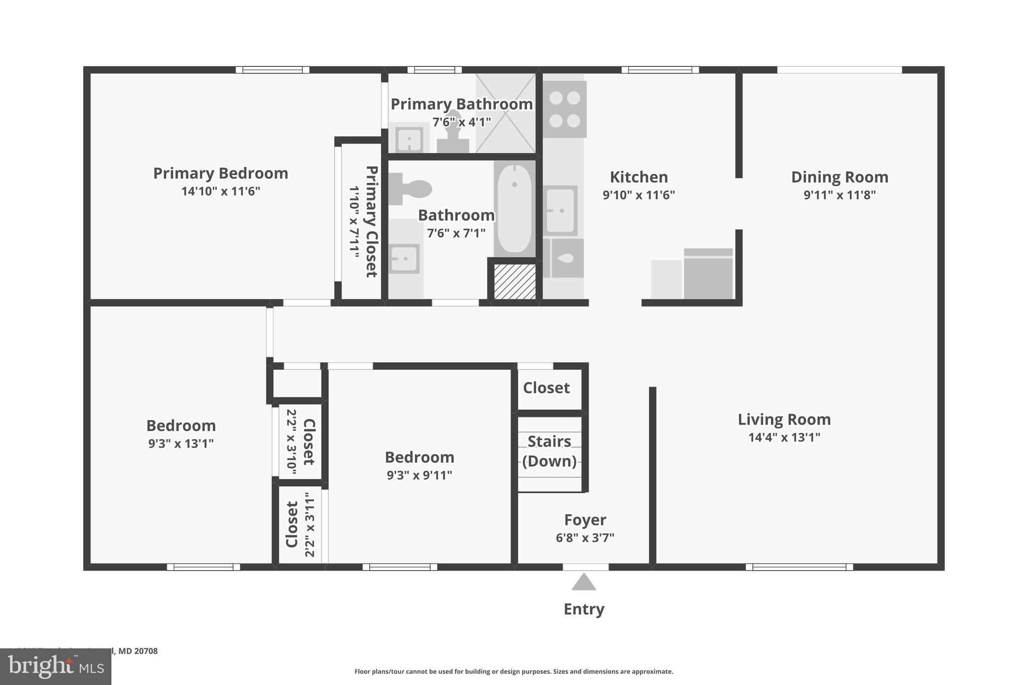 8610 Tupelo Avenue Laurel, MD 20708 - Photo 45 of 46 Main level floor plan