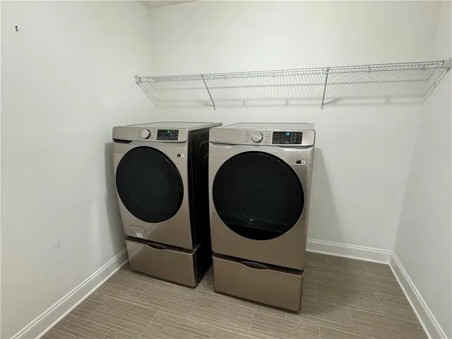 a view of an outdoor space and swimming pool