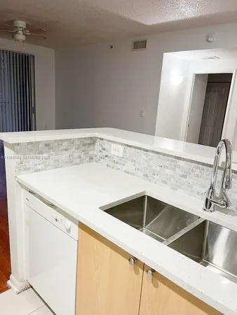 a view of a kitchen counter top space