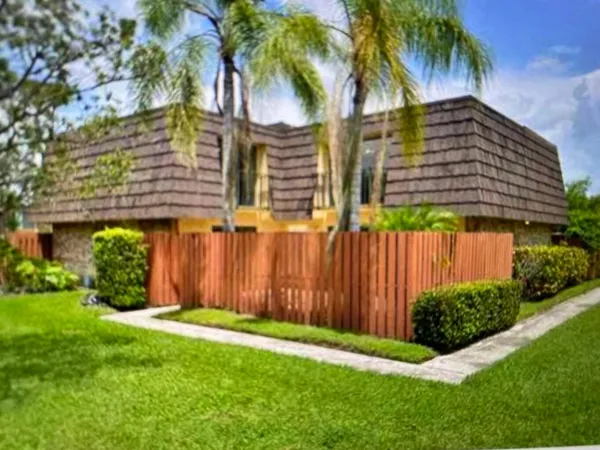 a view of a backyard with plants