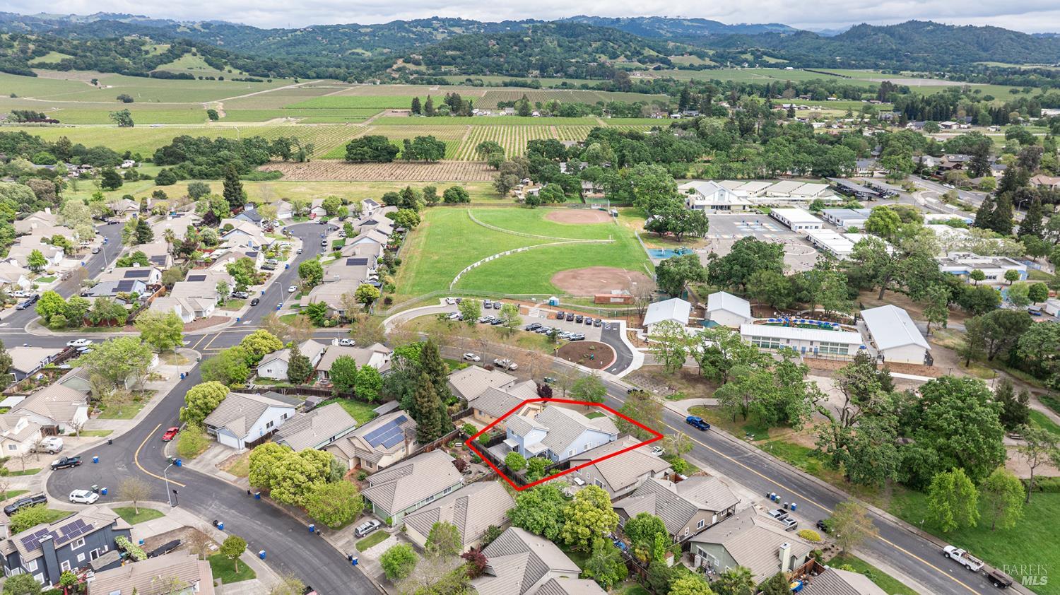 349 Sugar Maple Lane Windsor, CA 95492 - Photo 45 of 47 an aerial view of a city with lake view
