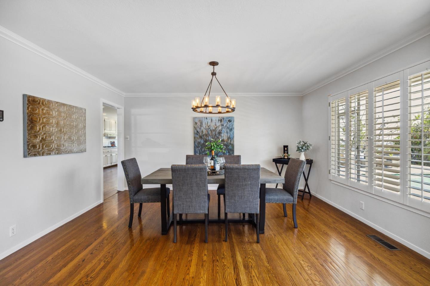 1245 Encina Drive Millbrae, CA 94030 - Photo 17 of 100 a view of a dining room with furniture window and wooden floor