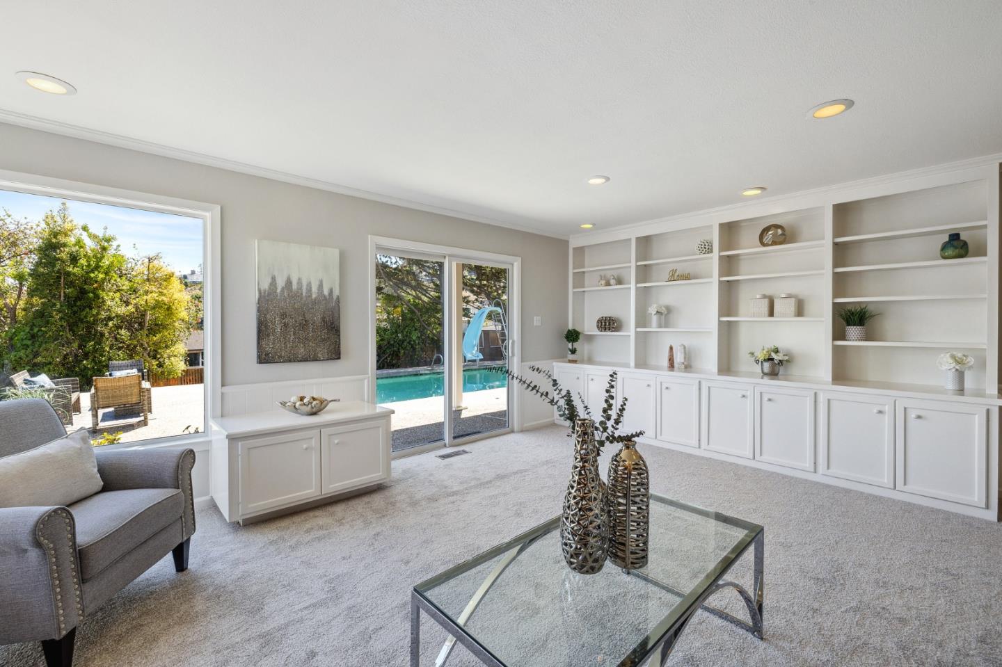 1245 Encina Drive Millbrae, CA 94030 - Photo 32 of 100 a living room with furniture and a large window