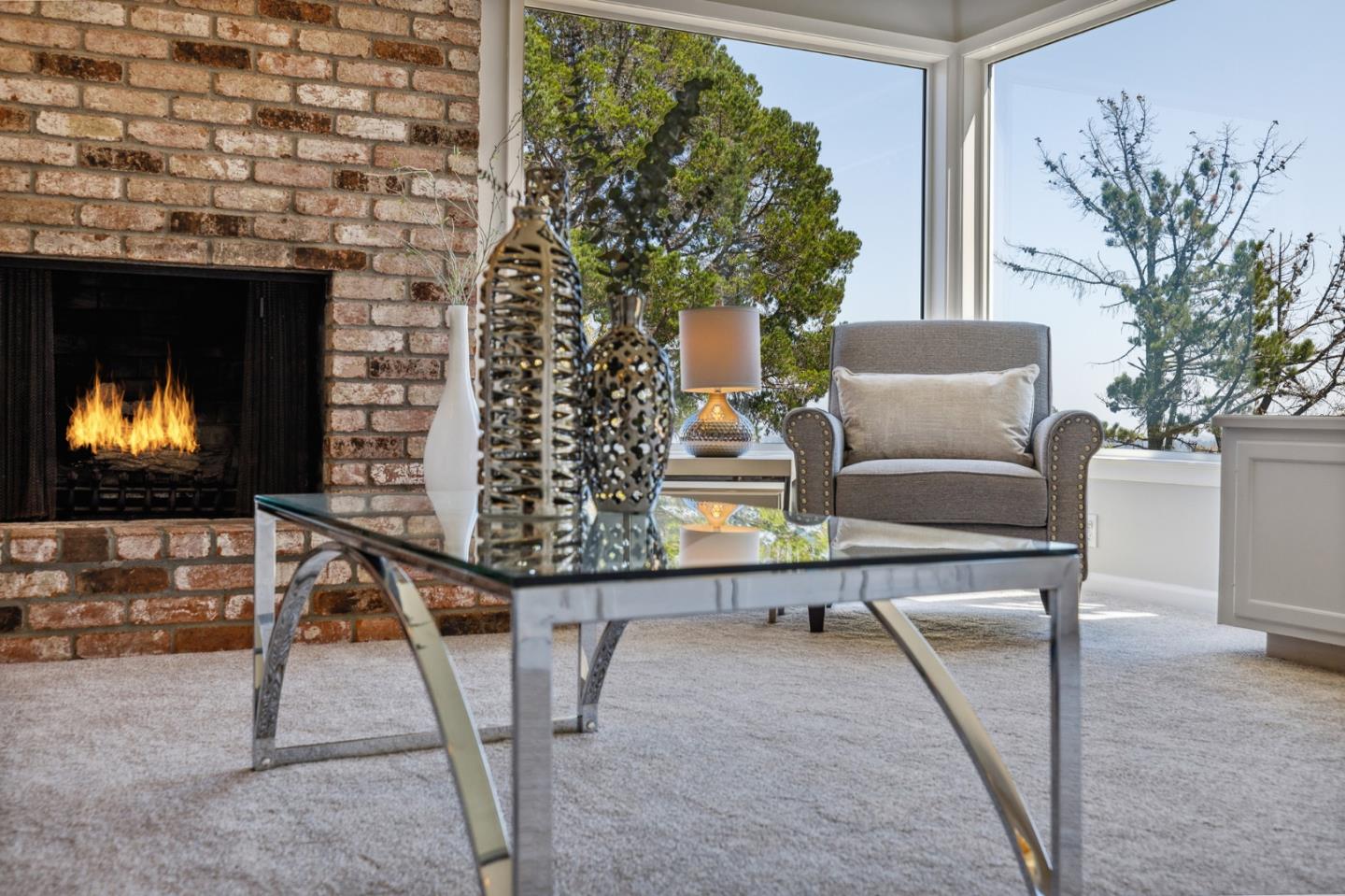 1245 Encina Drive Millbrae, CA 94030 - Photo 33 of 100 a living room with furniture and a flat screen tv