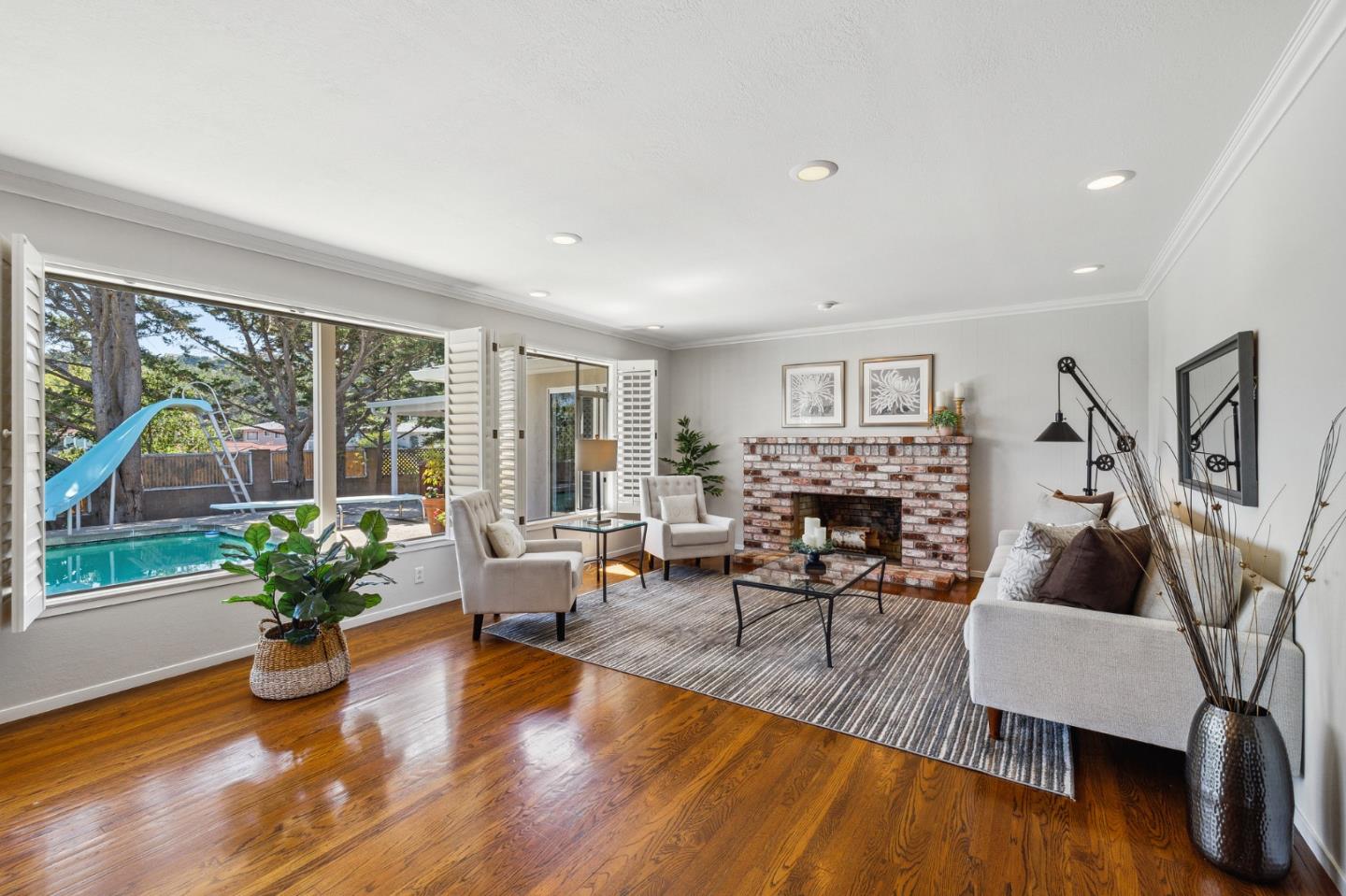 1245 Encina Drive Millbrae, CA 94030 - Photo 9 of 100 a living room with furniture dining table and wooden floor