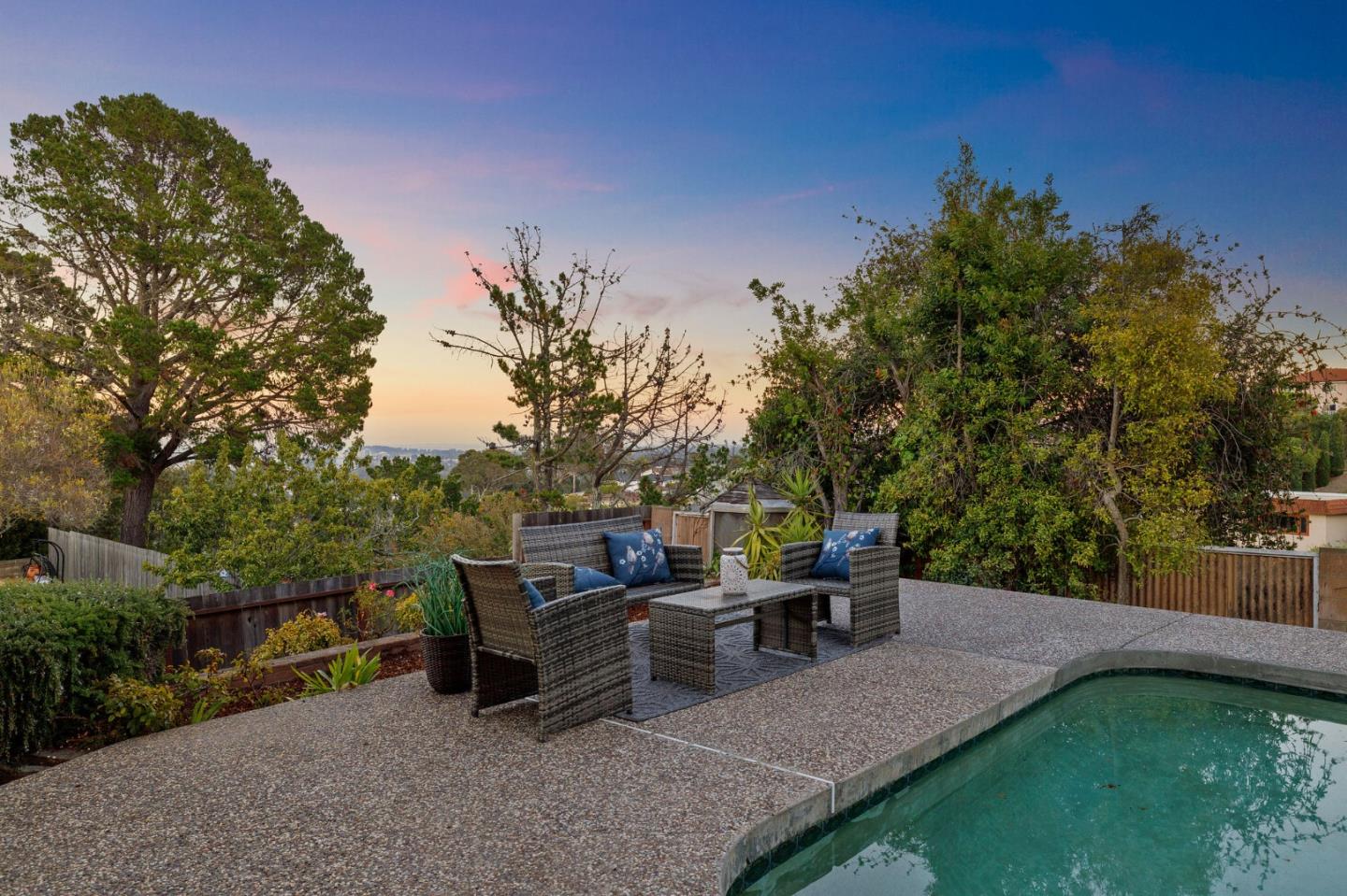 1245 Encina Drive Millbrae, CA 94030 - Photo 94 of 100 a view of a backyard with sitting area