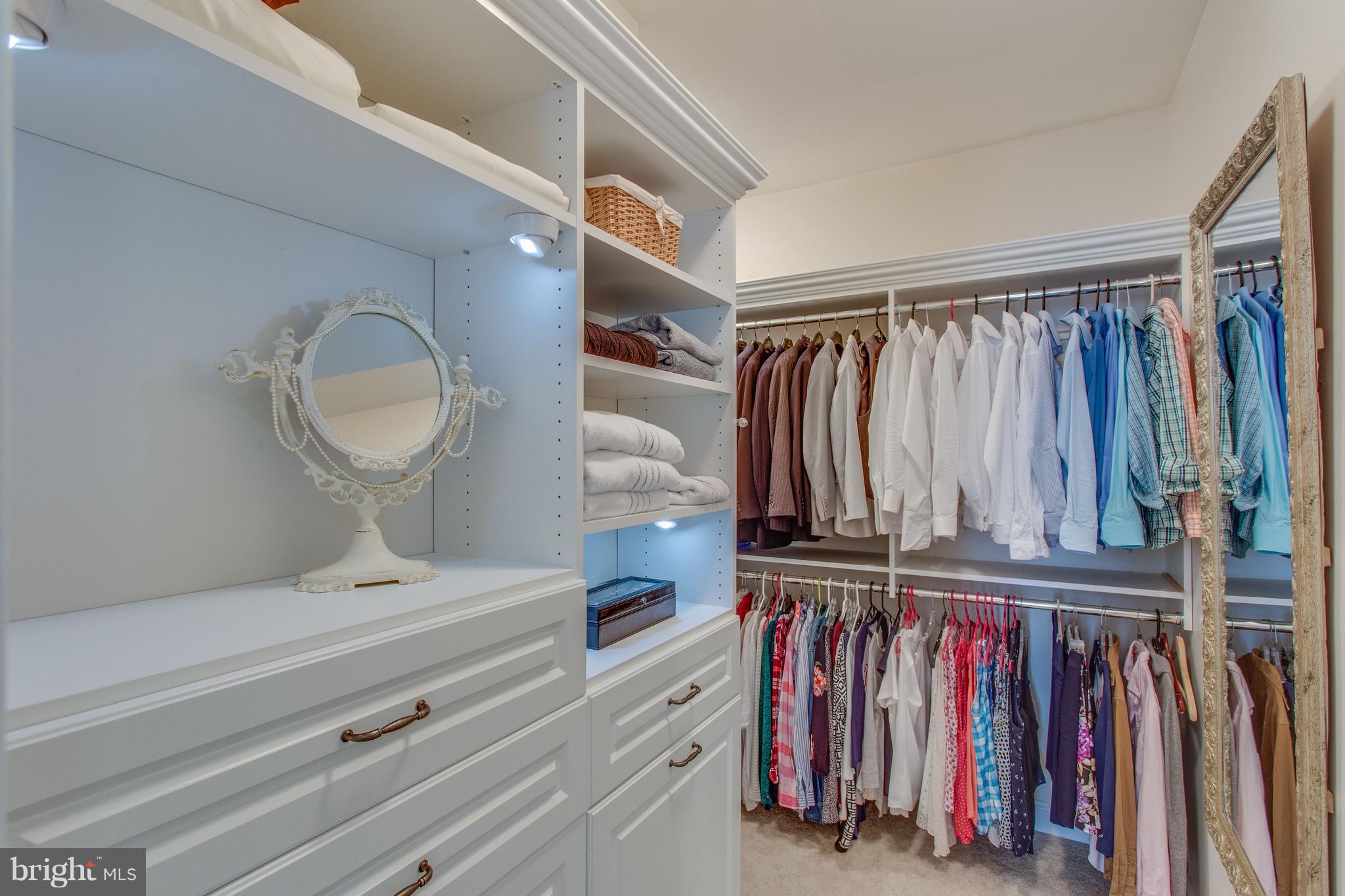 8037 Washington Road Alexandria, VA 22308 - Photo 15 of 30 L-shaped closet w new lighted organizer system