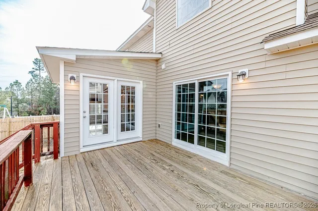 a view of a house with a large window