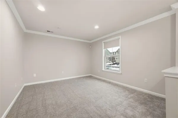 an empty room with a window