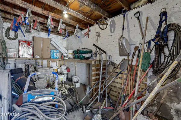 a view of storage and utility room