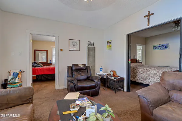 a living room with furniture and a couch