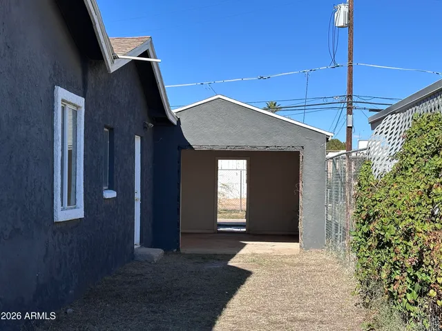 a view of a house with a porch