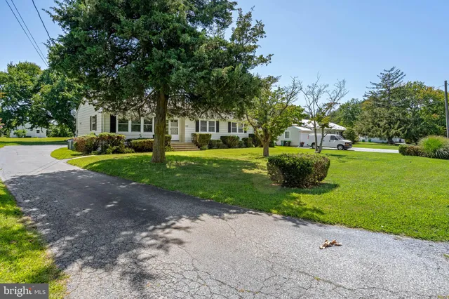 a view of a backyard with swimming pool