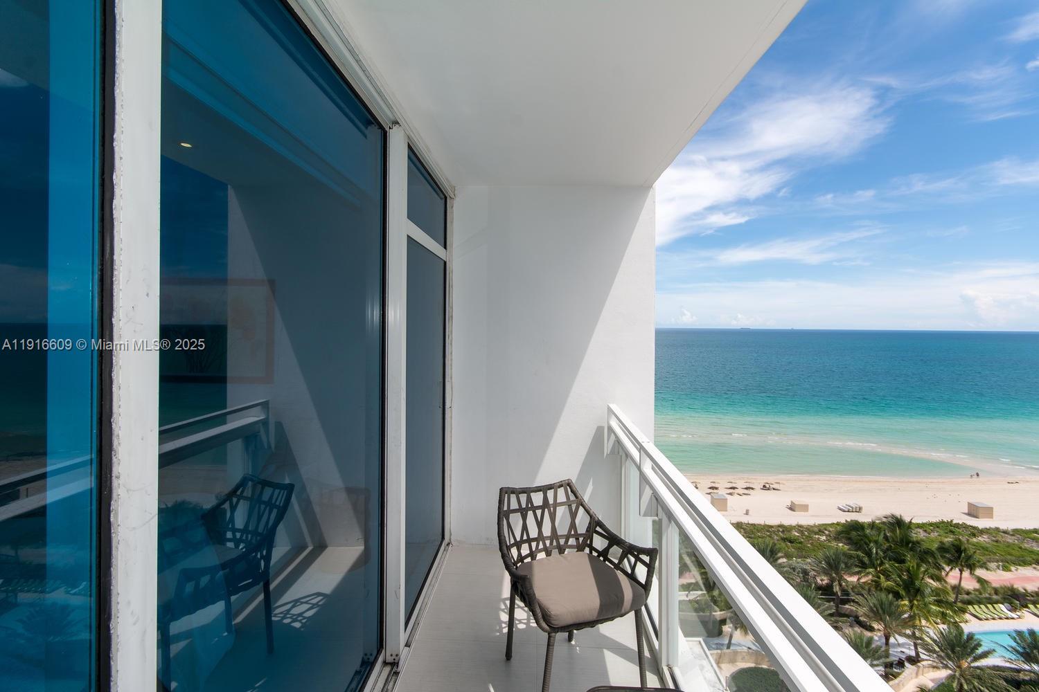 6801 Collins Avenue, Unit PH6 10) Miami Beach, FL 33141 - Photo 23 of 48 a view of balcony and chair