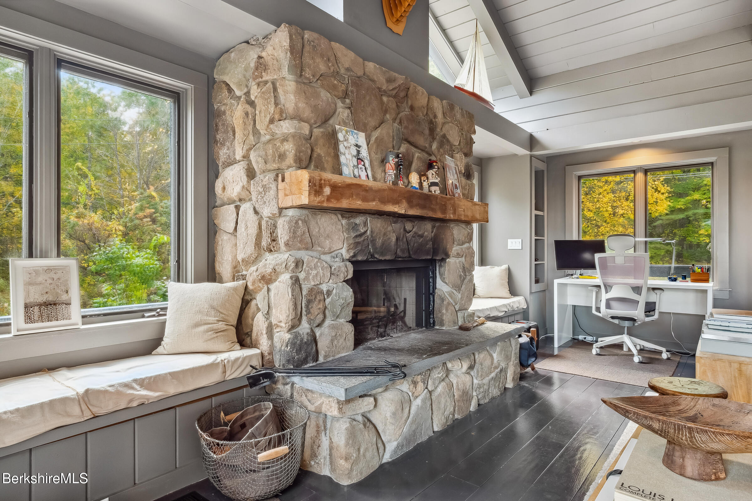 92 Jug End Road Egremont, MA 01230 - Photo 12 of 36 Stone fireplace