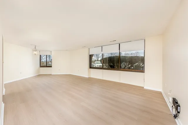 an empty room with an entryway