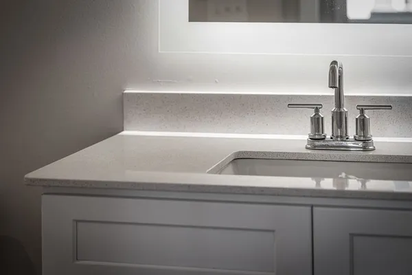 a close view of sink