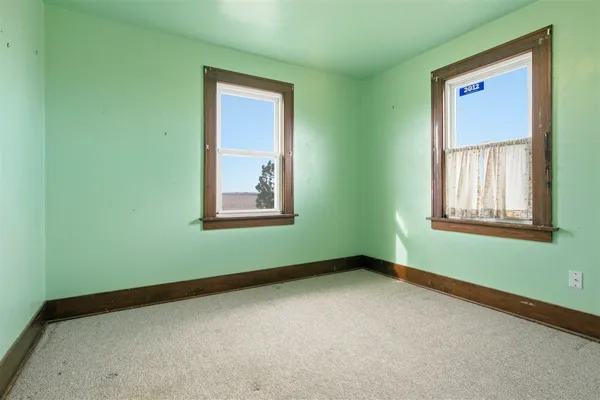 an empty room with a window