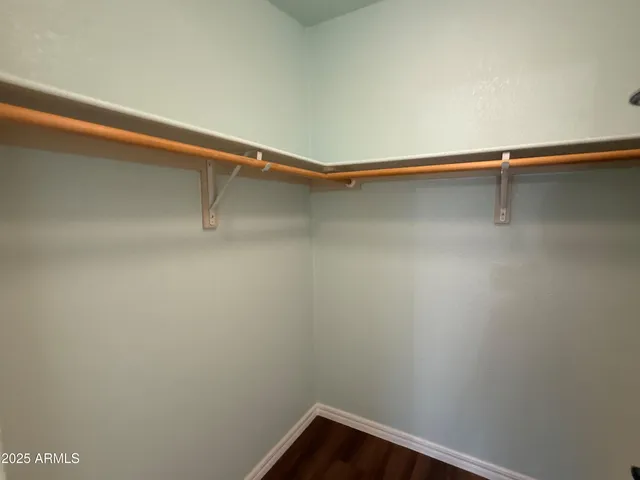 a view of small space with racks on the wall