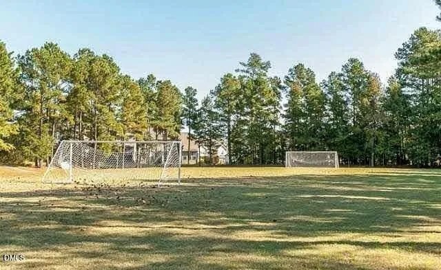 a view of a swimming pool with an outdoor space