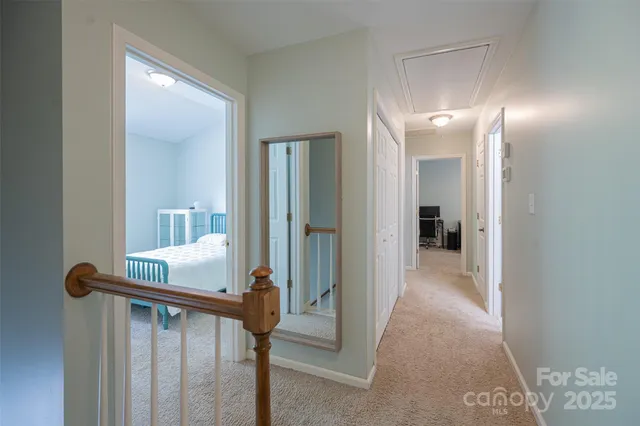 a view of a hallway with a elevator