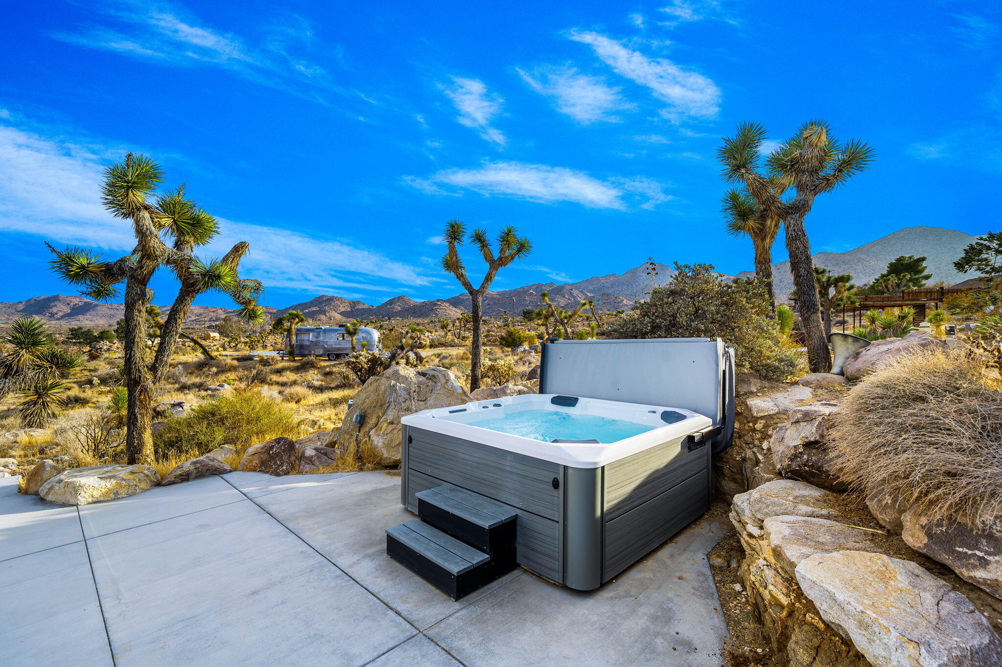 8269 Vía Rocosa Joshua Tree, CA 92252 - Photo 59 of 74 a view of a house with outdoor space