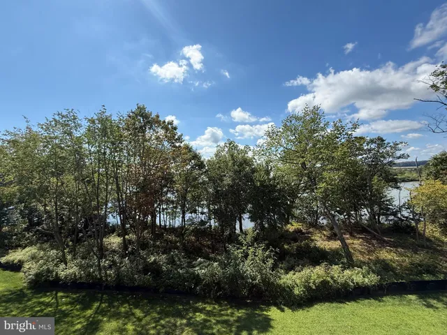 a view of a lake with houses
