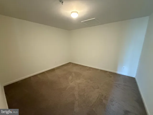 an empty room with a workbench