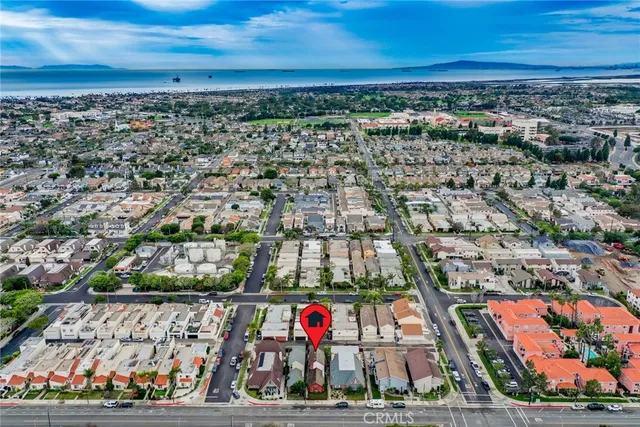 an aerial view of multiple house