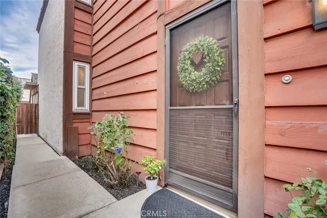 a view of a door of the house