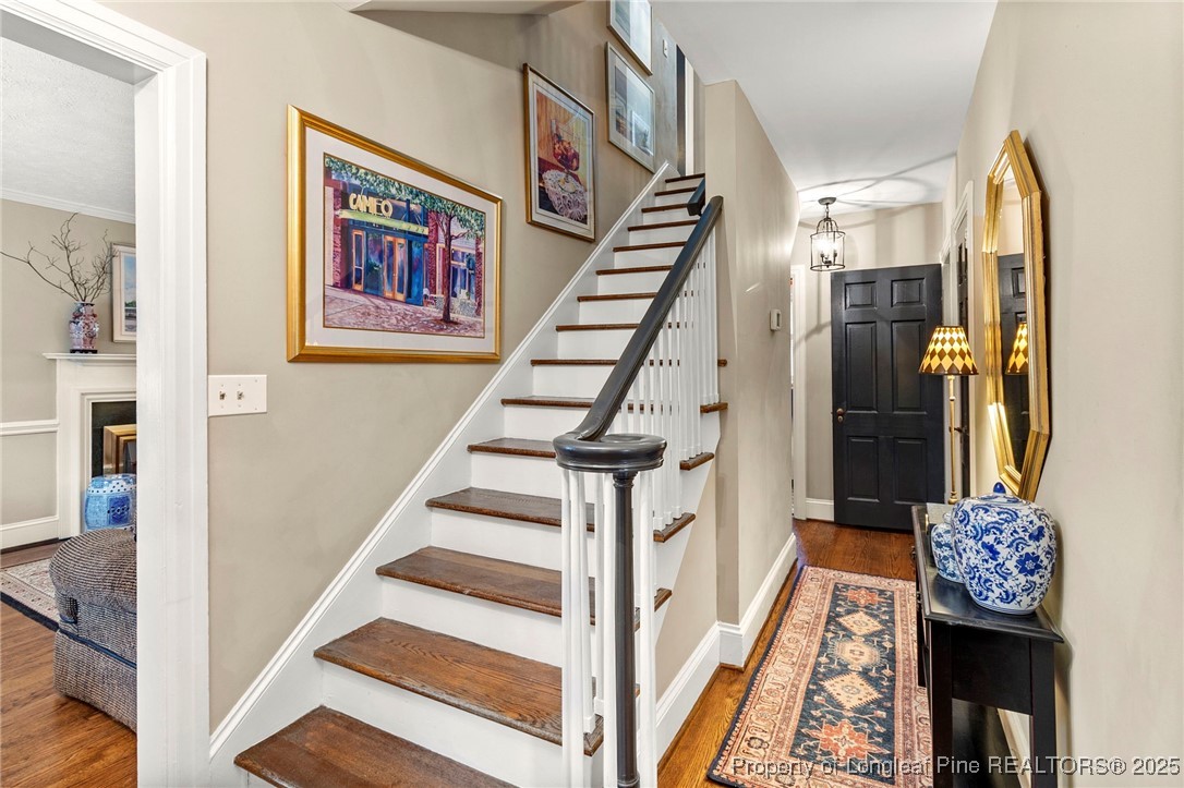 503 Rush Road Fayetteville, NC 28305 - Photo 25 of 50 a view of a hallway with wooden floor and entryway