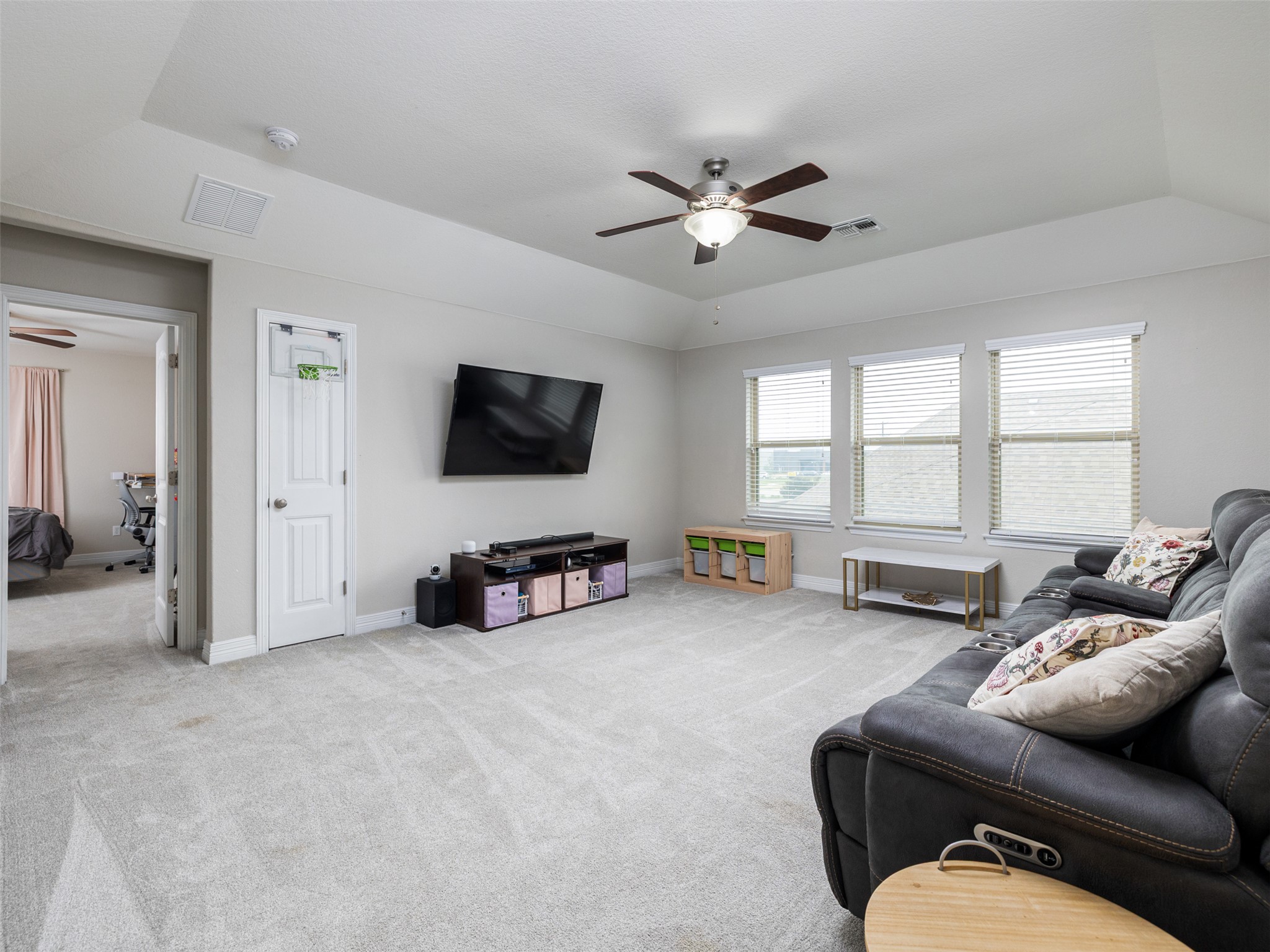 717 Blue Agave Lane Georgetown, TX 78626 - Photo 21 of 28 a living room with furniture and a flat screen tv