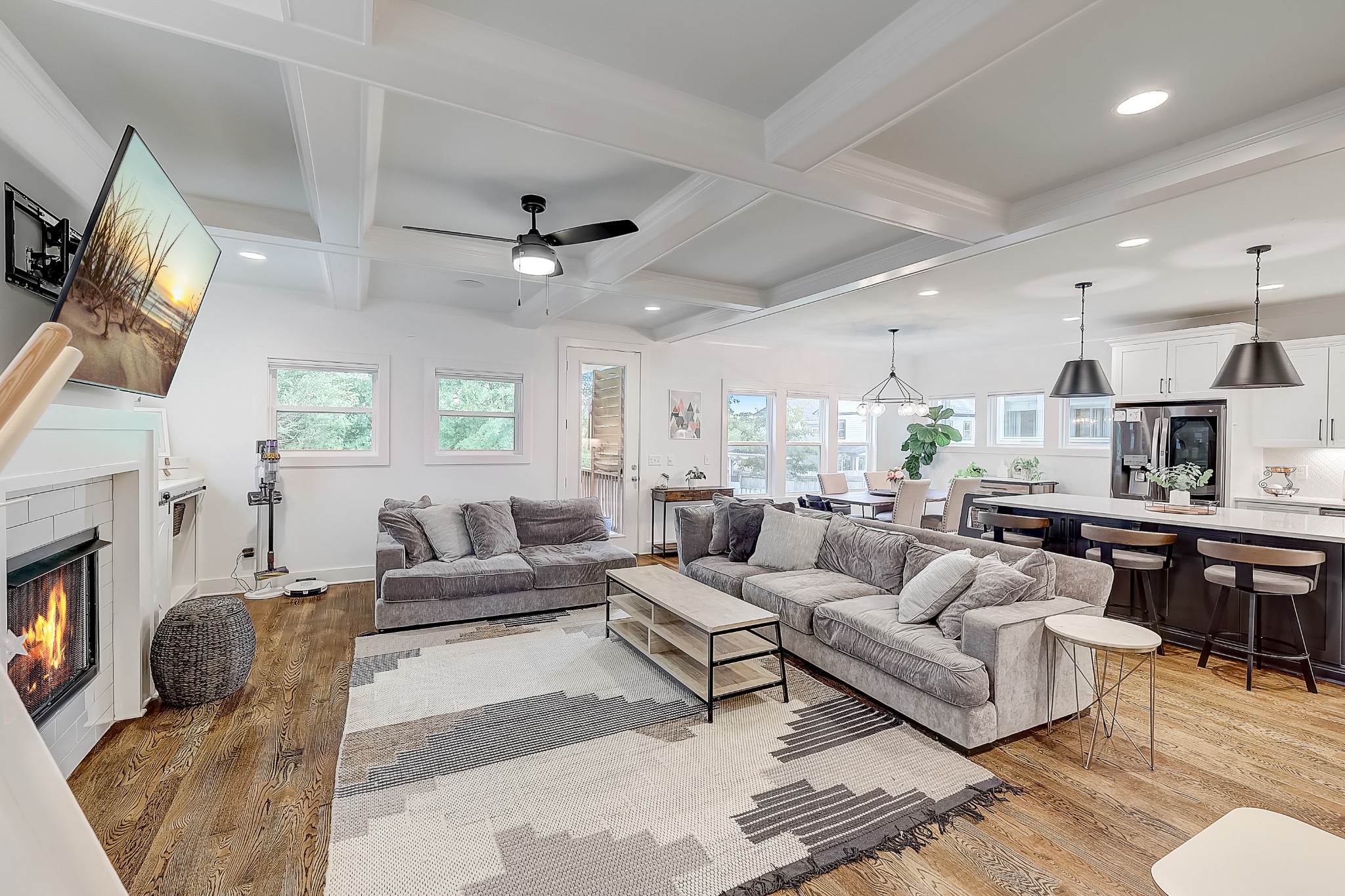 2010 Sheridan Road Nashville, TN 37206 - Photo 11 of 62 a living room with furniture a fireplace and a flat screen tv