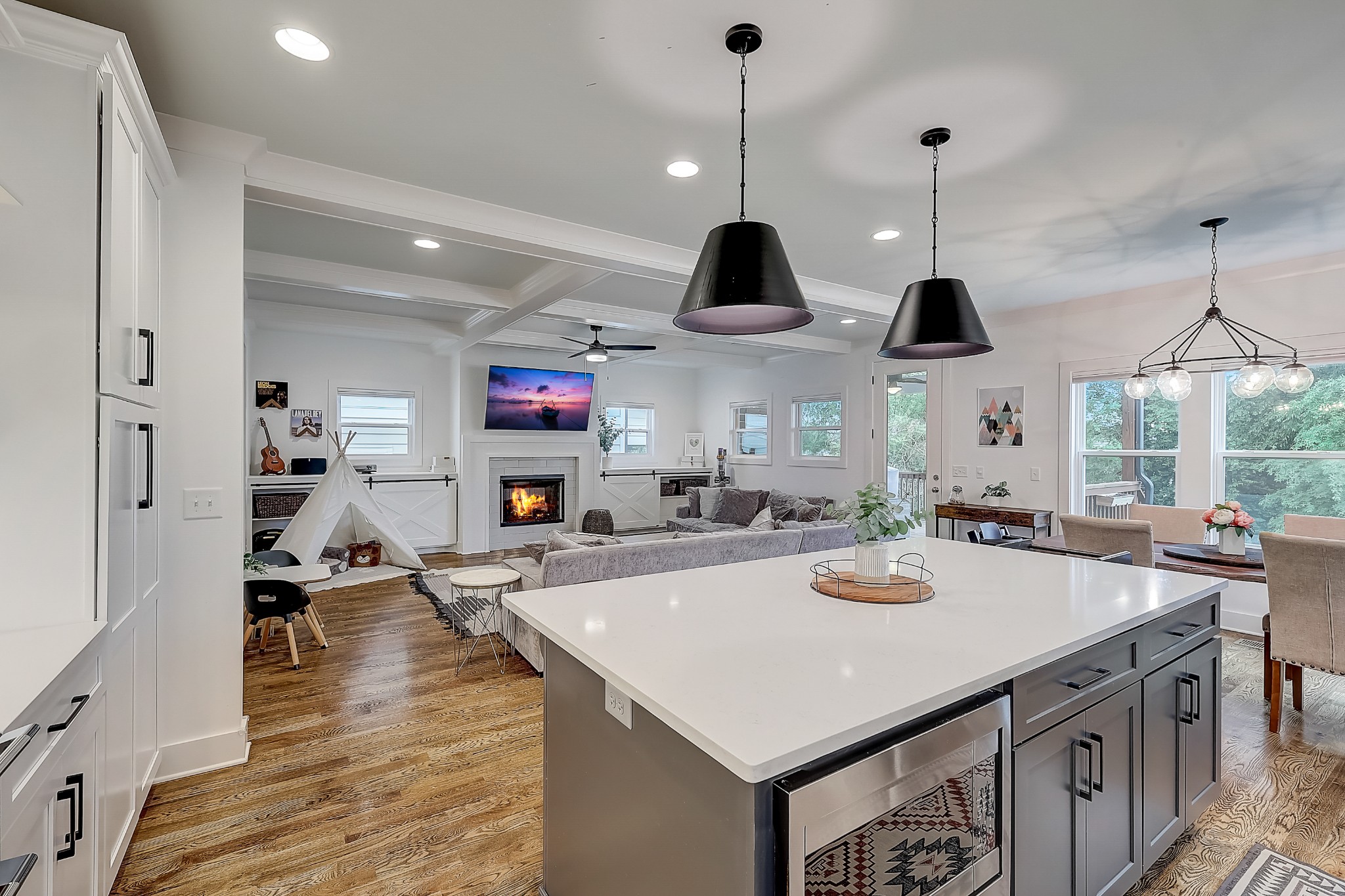 2010 Sheridan Road Nashville, TN 37206 - Photo 21 of 62 a kitchen with stainless steel appliances granite countertop a sink a stove and a wooden floor