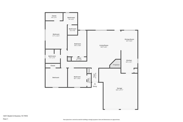 $1,825 | 13411 Reads Court, Houston, TX 77015