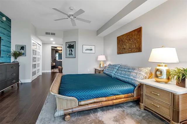 a view of a swimming pool with a garden