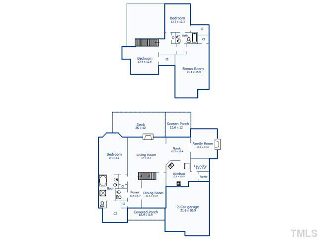 1627 Weatherford Circle Raleigh, NC 27604 - Photo 25 of 25 Floor Plan of the home.