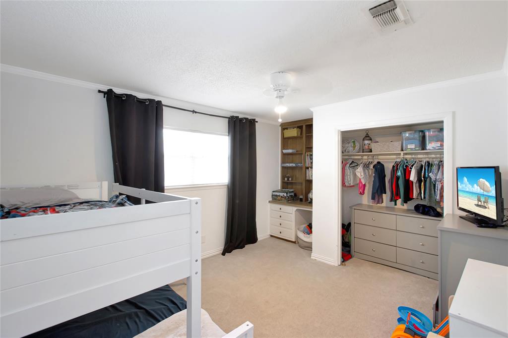 853 Royal Terrace Hurst, TX 76053 - Photo 16 of 34 View#1 Across Bedroom#2 Into Closet & Built-In