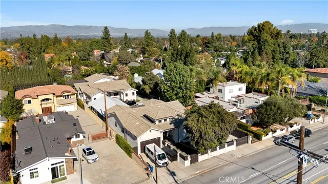 an aerial view of multiple house