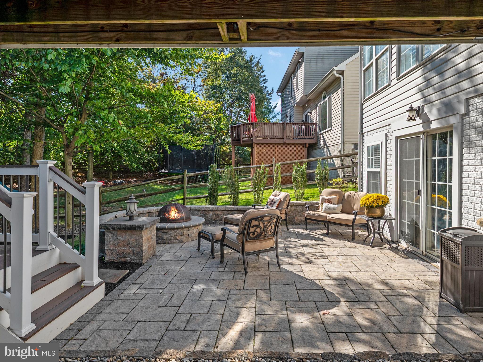 6209 Gatepost Way Elkridge, MD 21075 - Photo 57 of 74 a backyard of a house with barbeque oven table and chairs