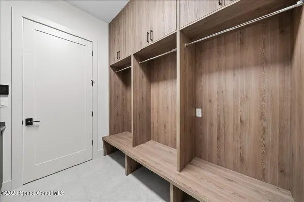 a room with a table and a chair
