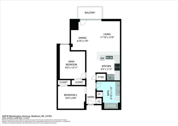 $335,000 | 309 West Washington Avenue, Unit 311, Madison, WI 53703
