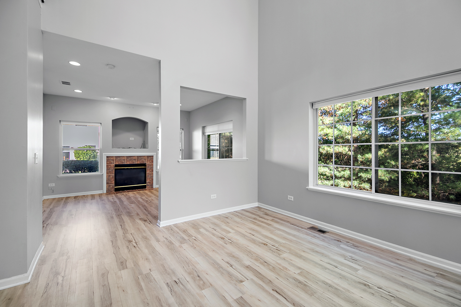 17694 Gilbert Drive Lockport, IL 60441 - Photo 17 of 29 an empty room with windows and fireplace