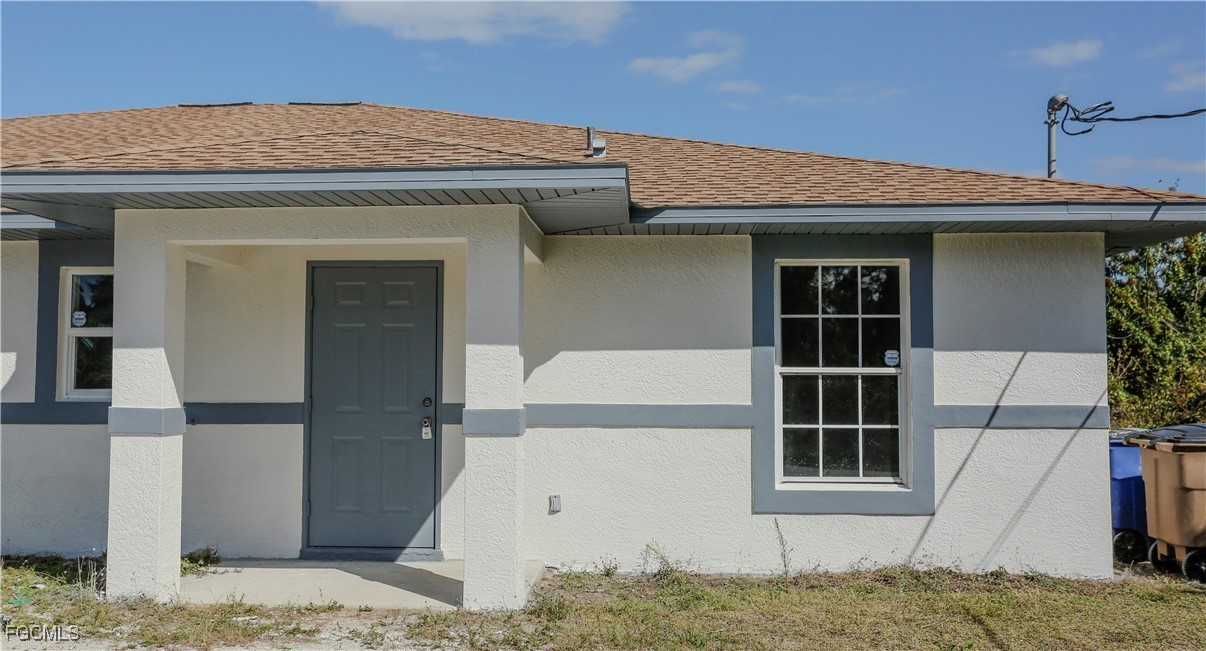 a view of a house with a window