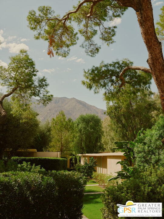 360 Cabrillo Road, Unit 101 Palm Springs, CA 92262 - Photo 25 of 39 a view of a lake with a mountain in the background